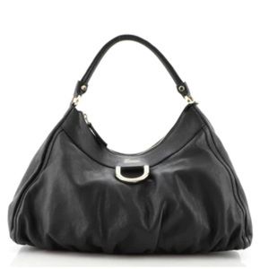 💯 Authentic GUCCI  Abbey D-Ring Leather Shoulder Hobo Bag🛍